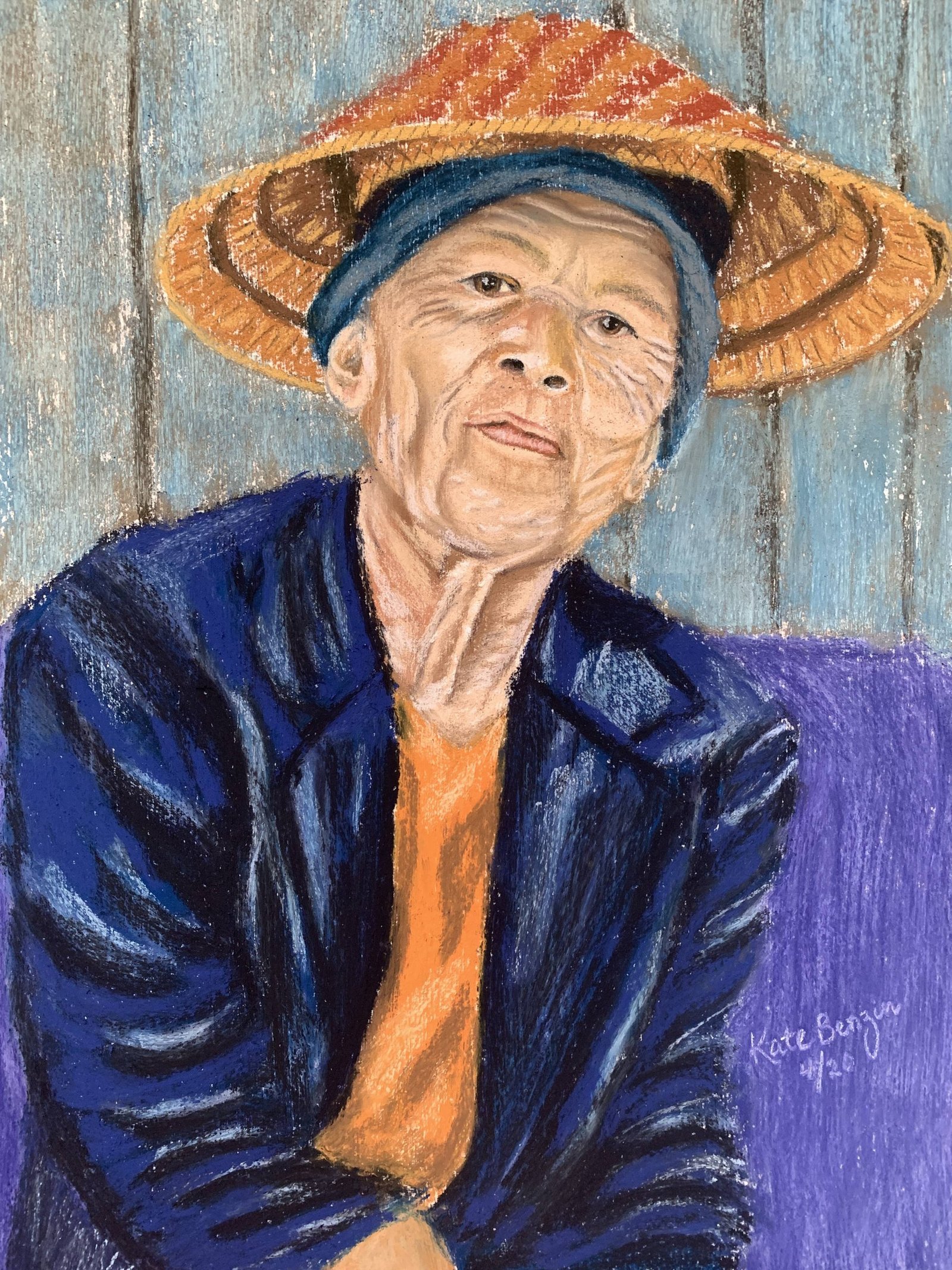 Old Woman Wearing Hat 3 Indonesian Farmer