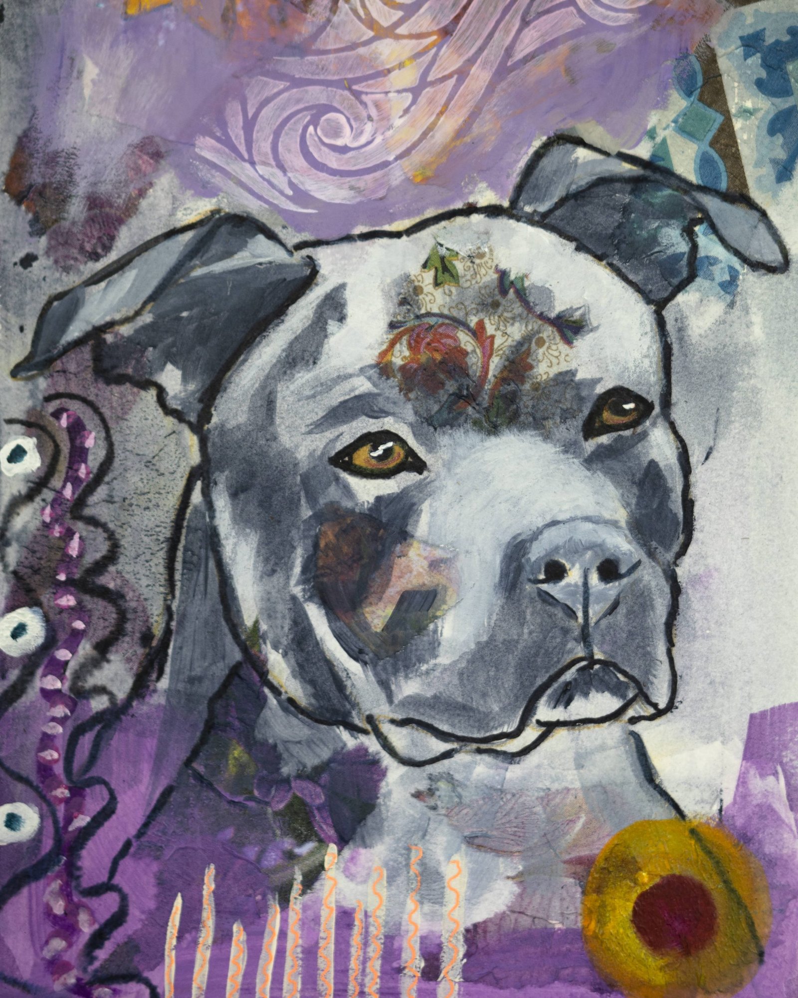 Whimsical Pit Bull