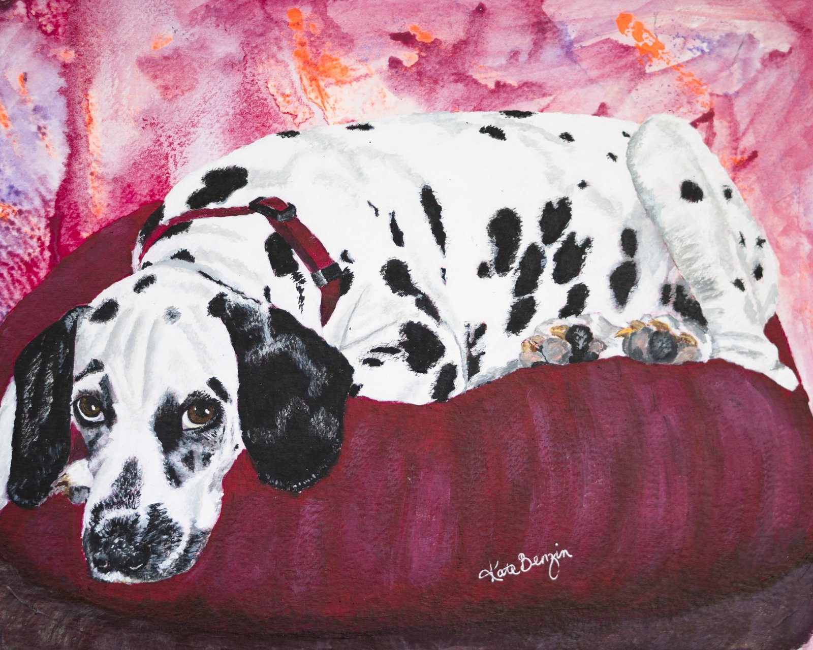 Dal on Red Pillow